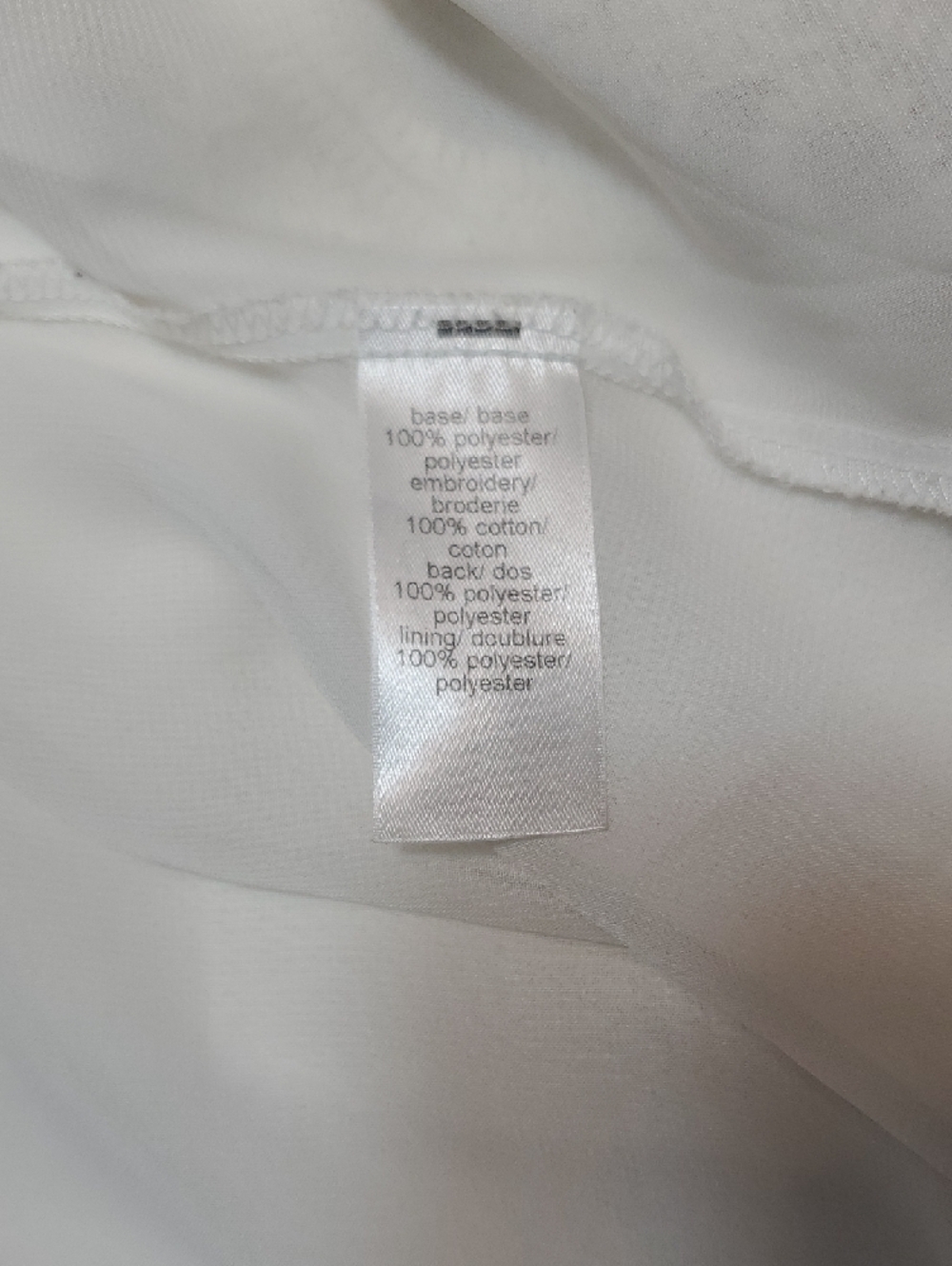 Maurices White Semi-Sheer Flowy Embroidered Strappy Tank Top Women's Size 1 - Picture 8 of 10